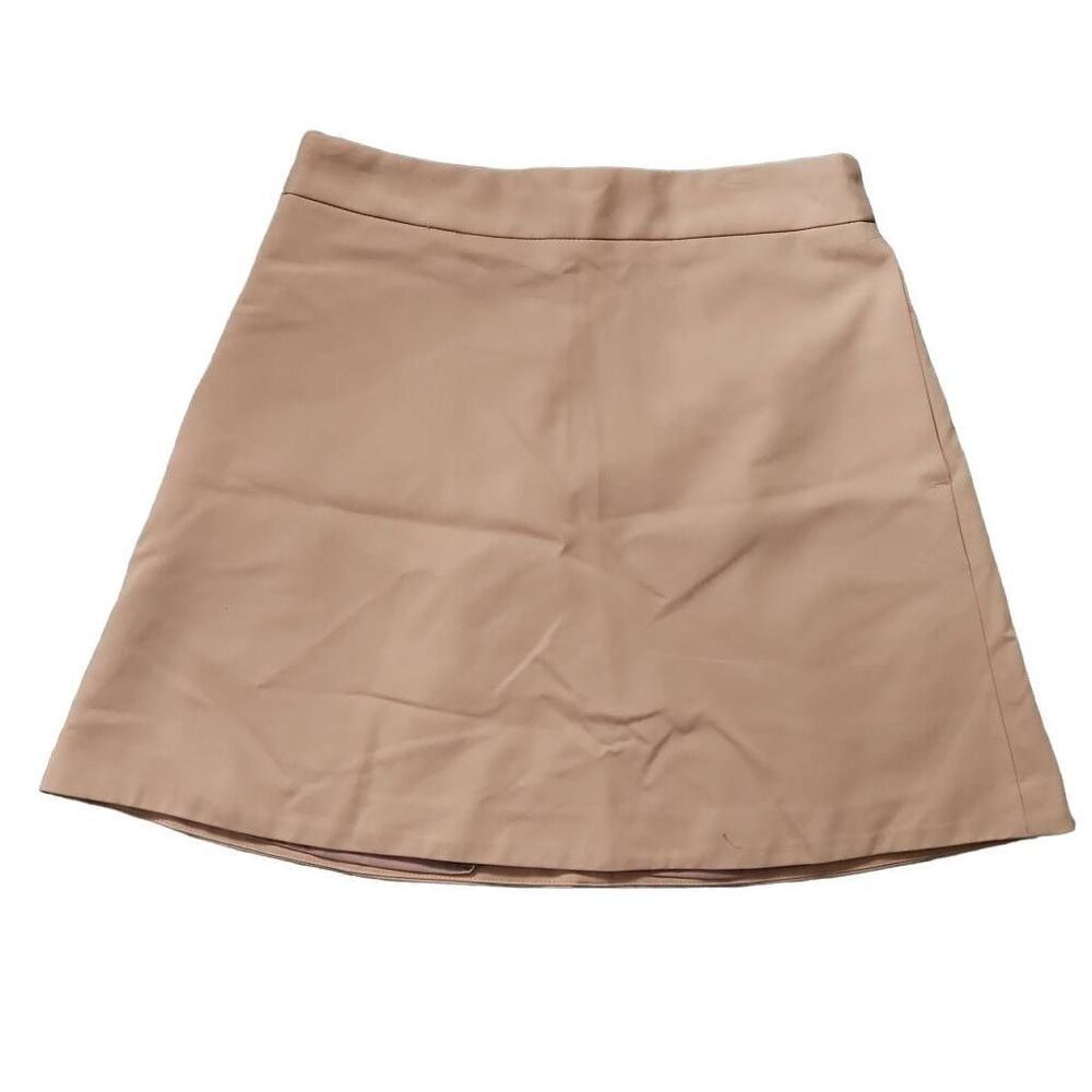 Express Women's Size 6 Tan Gold Zipper Circle Skirt